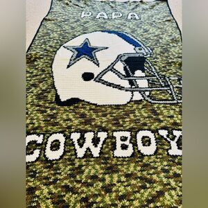 Dallas Cowboys Camouflage Throw Blanket 49”X75”, custom made item.